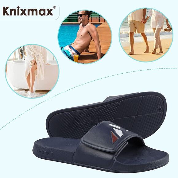 Shower Slide Sandals for Women Men, Swimming Pool College Dorm Slides Size 40-41 - Picture 6 of 12